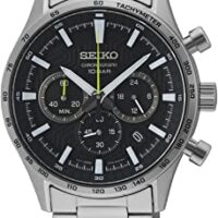 Black Dial Chronograph Stainless Steel Men Watch SSB413P1